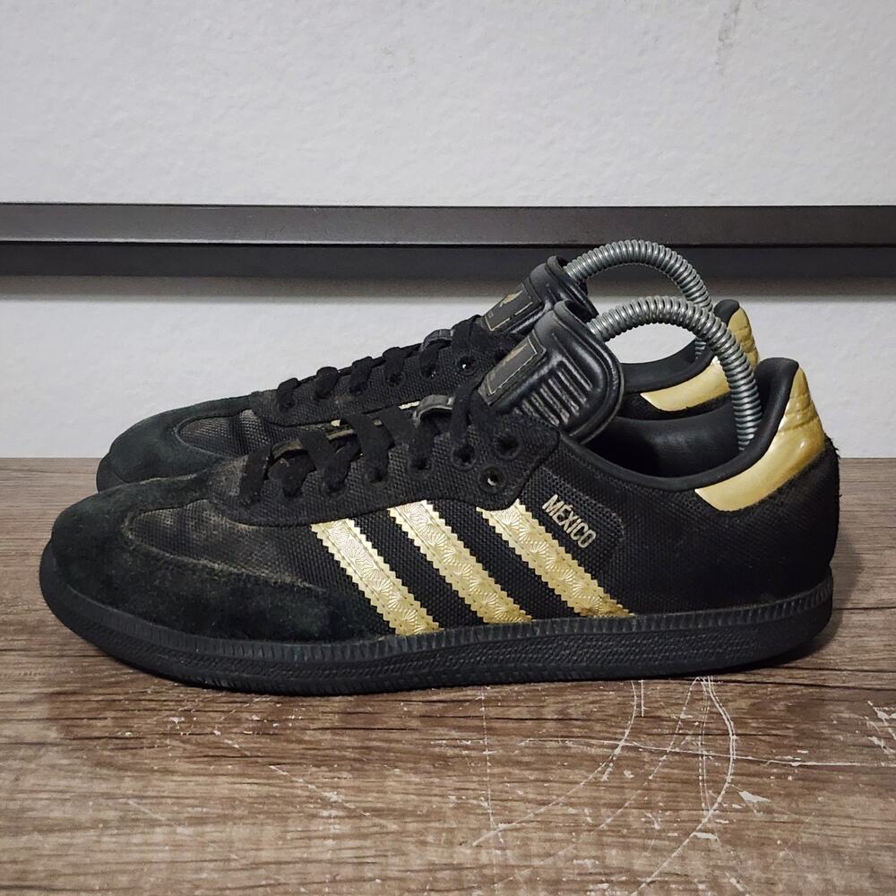 Adidas Samba Mexico Men's Athletic Indoor Soccer Shoes Sneakers Size 6.5 Black